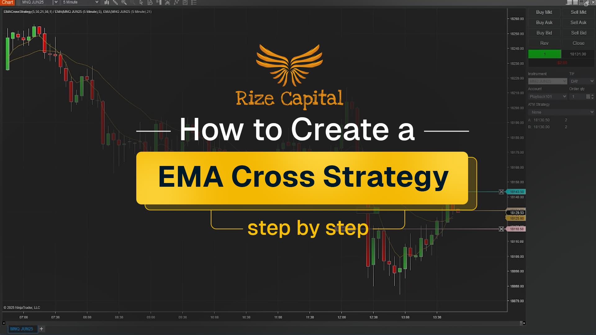 EMA Cross Strategy - NinjaTrader 8 Strategy Video Thumbnail