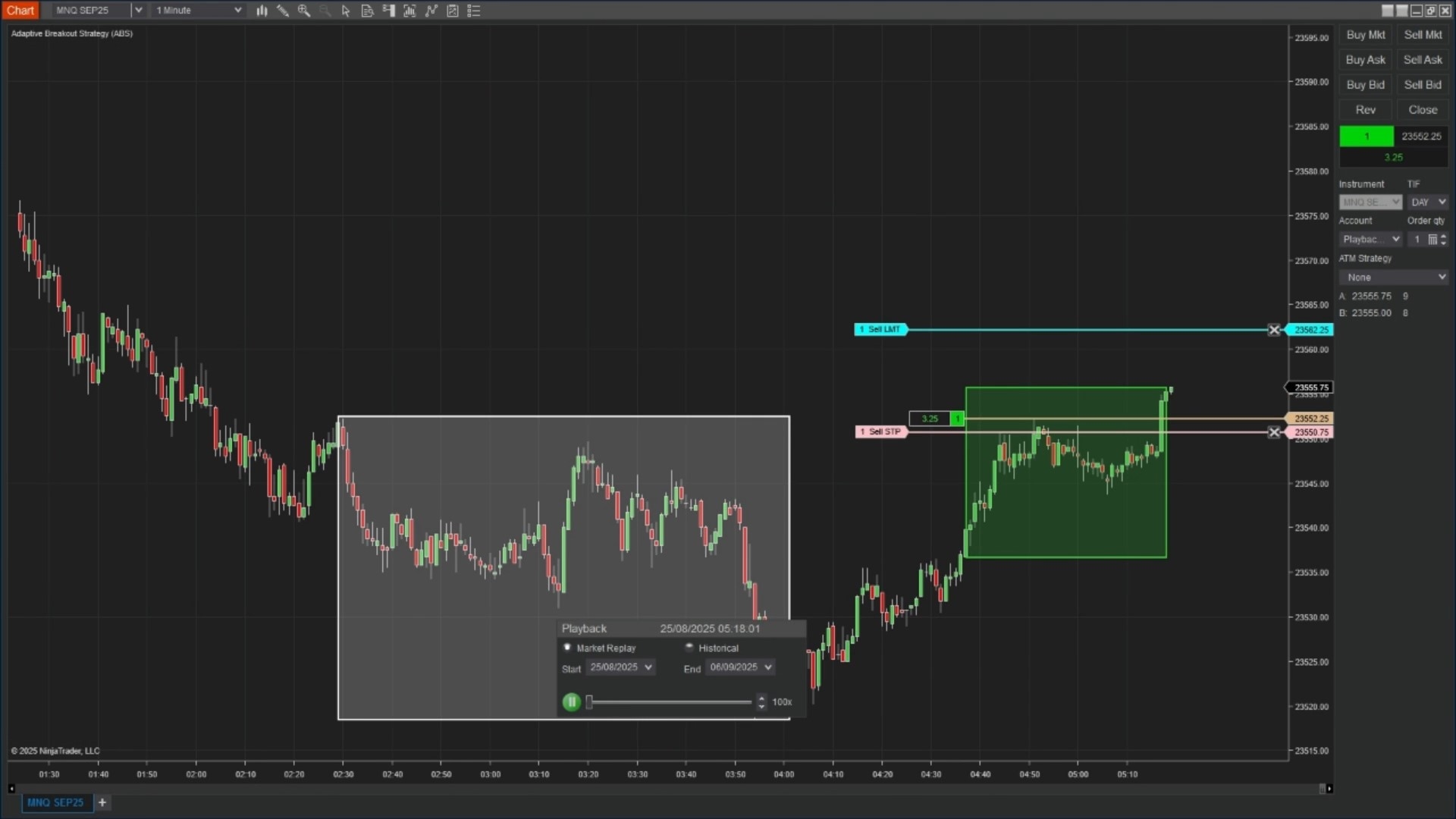 Adaptive Breakout Strategy (ABS) - NinjaTrader 8 Strategy screenshot 2