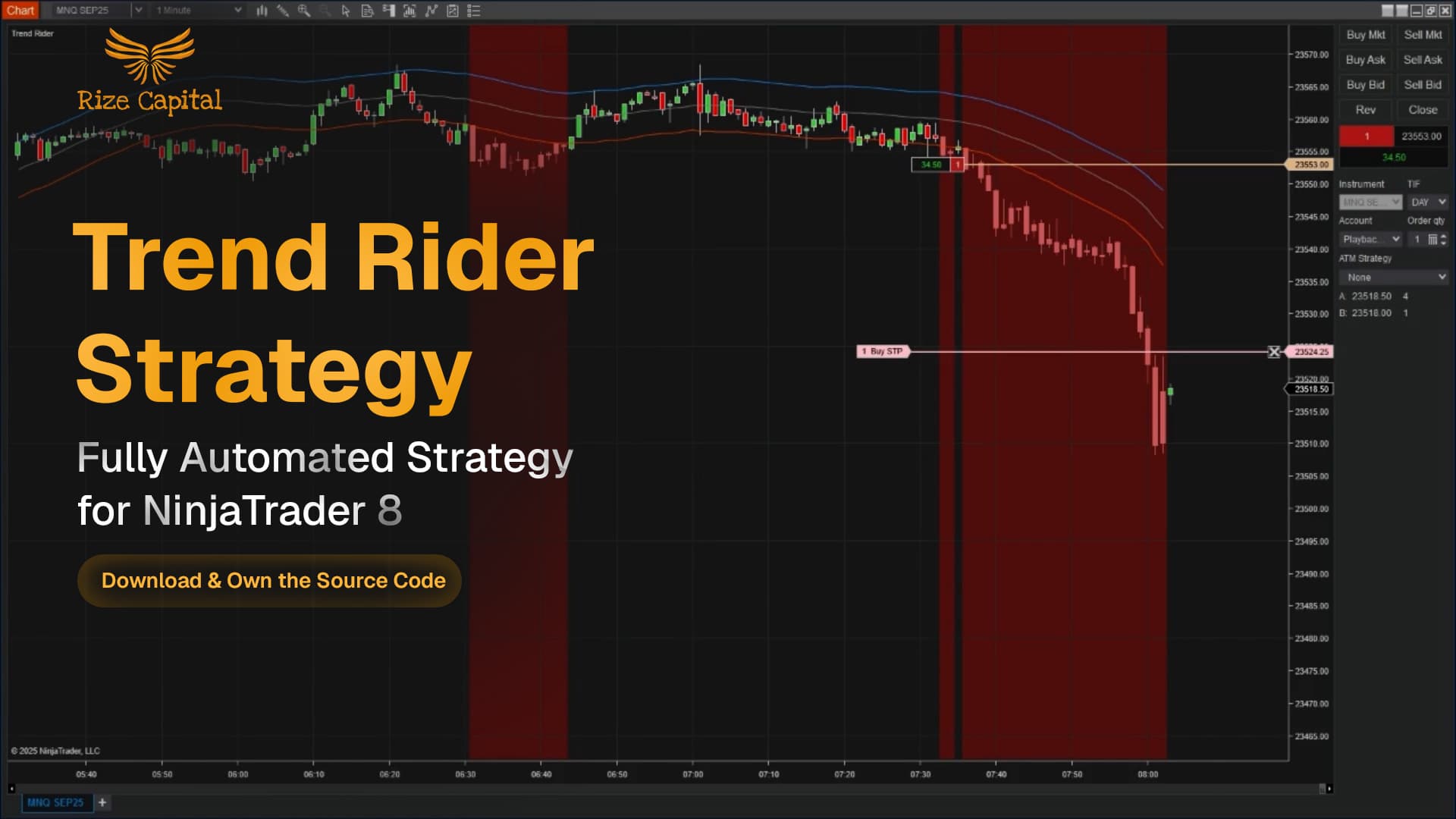 Trend Rider Strategy - NinjaTrader 8 Strategy Video Thumbnail