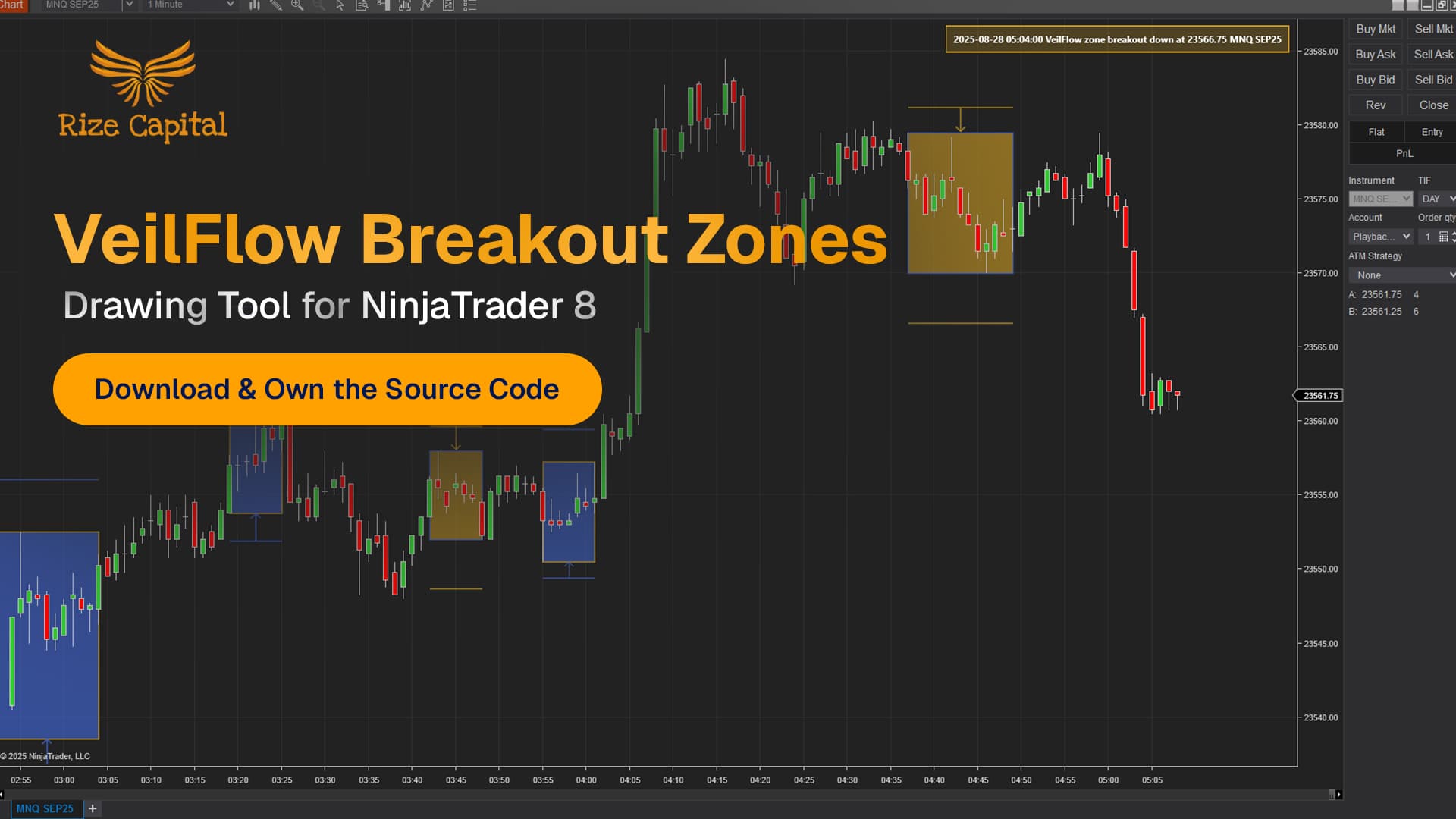 VeilFlow Breakout Zones - NinjaTrader 8 Drawing Tool Video Thumbnail