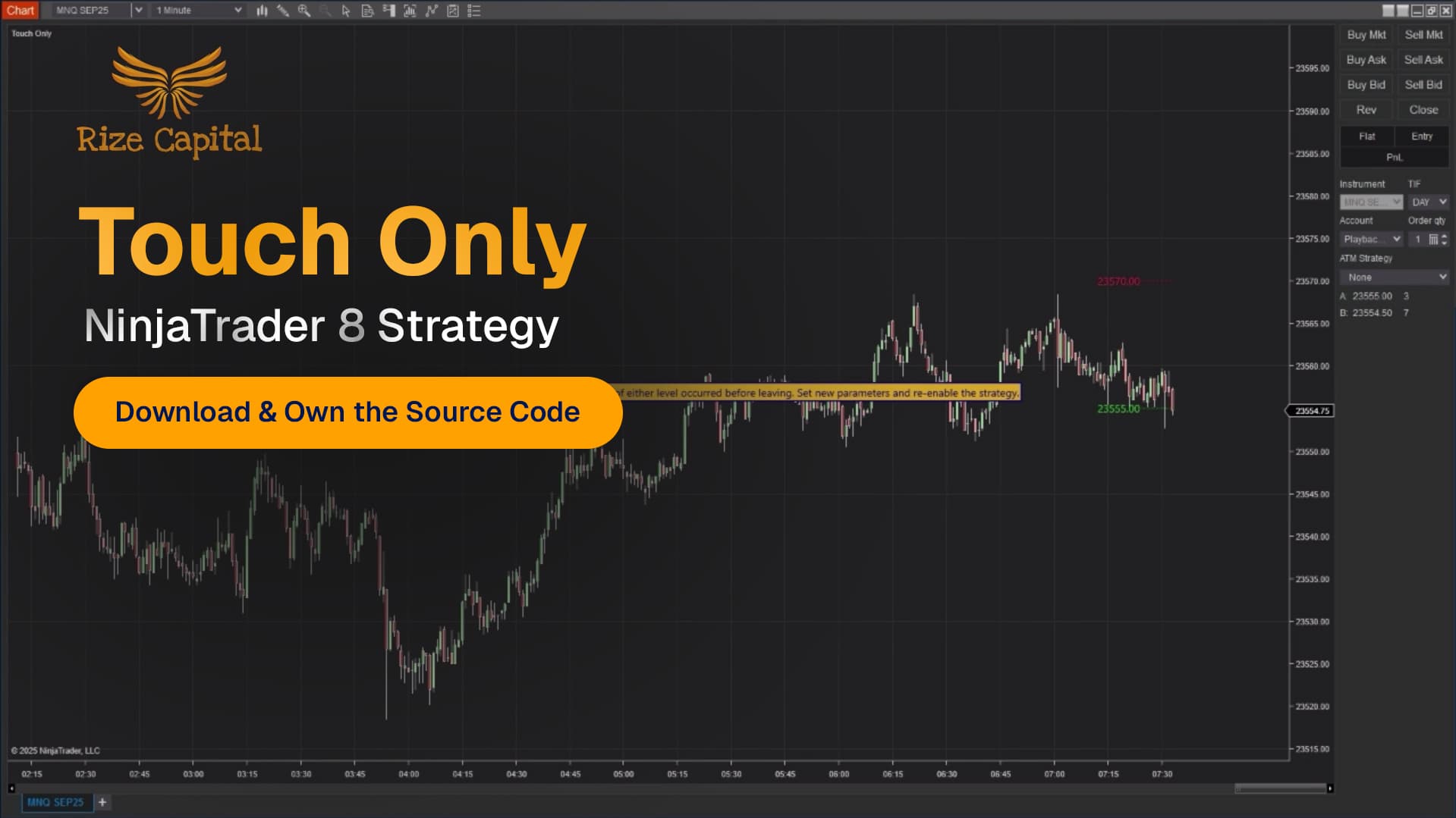 Touch Only - Strategy for NinjaTrader 8 Video Thumbnail