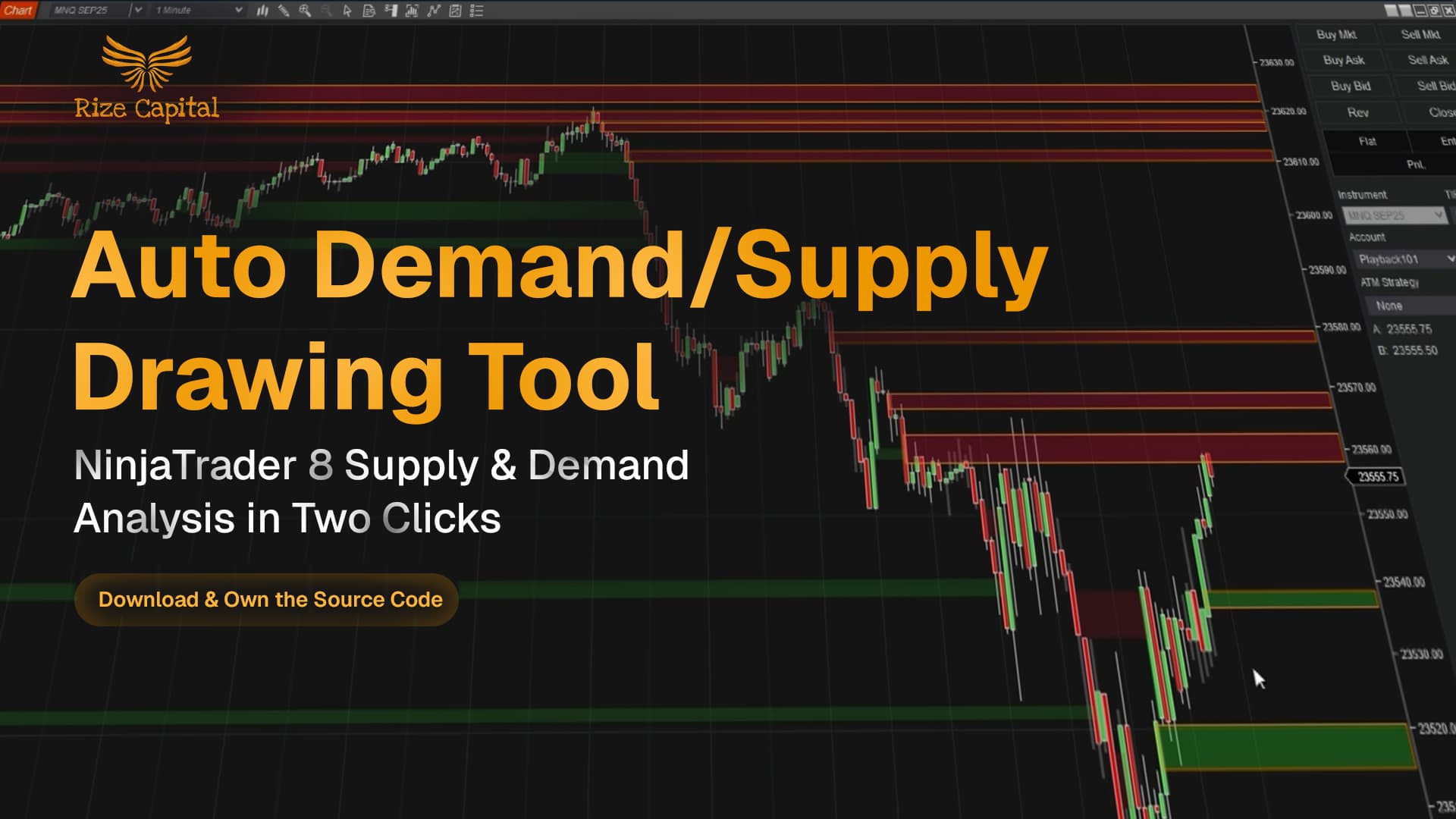 Auto Demand/Supply - NinjaTrader 8 Drawing Tool Video Thumbnail
