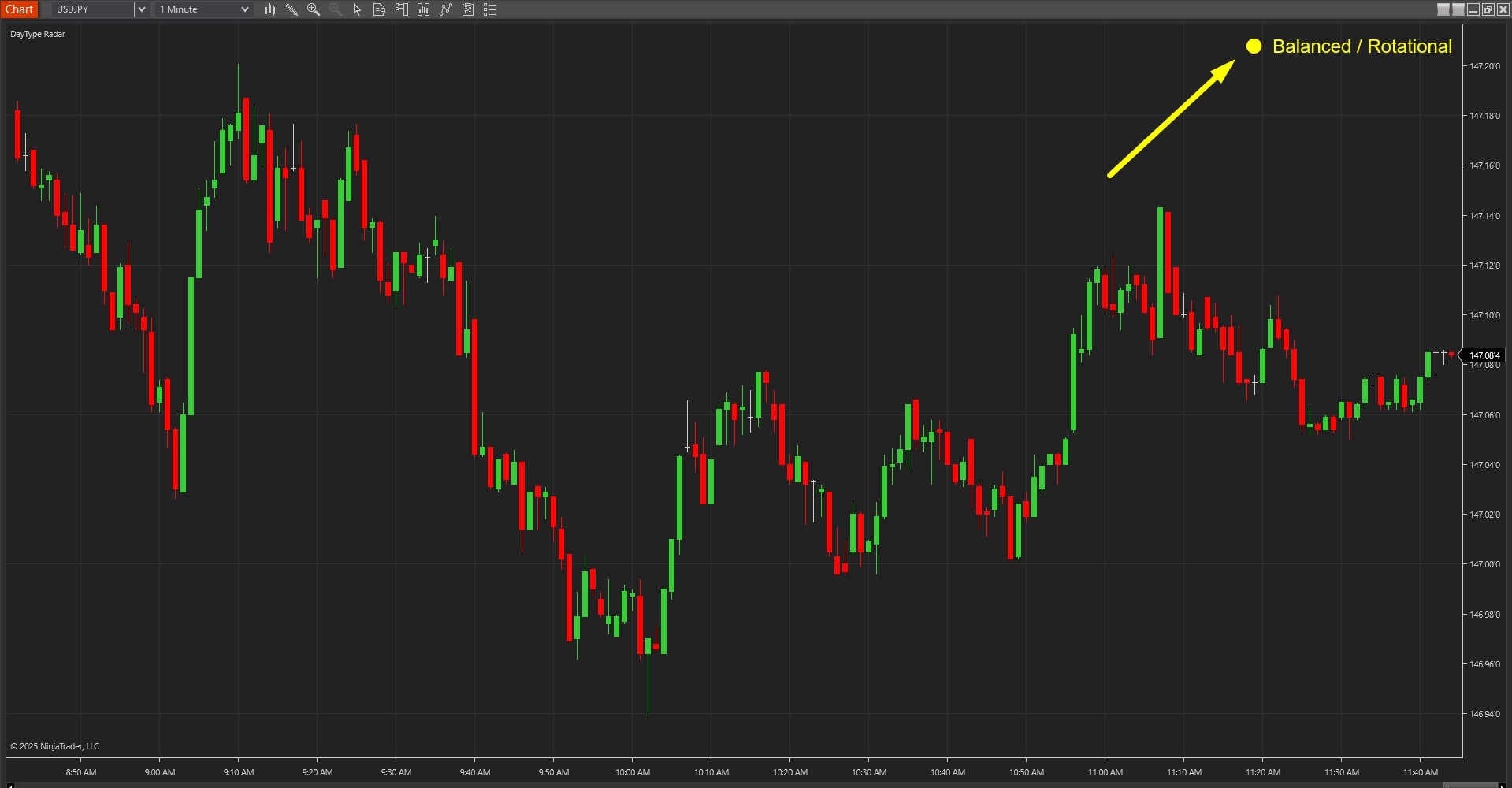 DayType Radar - NinjaTrader 8 Indicator Image 3