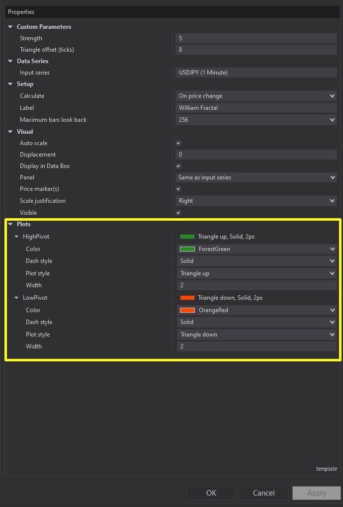 William Fractal - NinjaTrader 8 Indicator Image 3