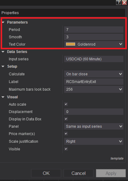 Smart Entry Exit Settings Parameters